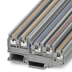 Phoenix Contact PTIO 1.5/S/4-LED 24 GN bornier Gris