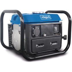 Scheppach Groupe Electrogène SG1000 - 700W - Moteur 2T 63cm3 - Lanceur manuel - Réservoir de carburant 4L - Technologie AVR - Conception compacte &