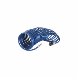 Scheppach Tuyau à air comprimé en spirale - Longueur : 10 m - Avec raccord rapide - Mamelon 1/4" - Pour compresseurs *Garanti ...