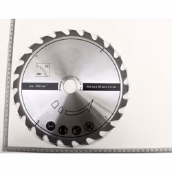 Scheppach I Lame Ø 254 x 30 x 2,8mm I Lame carbure 24 dents pour scie circulaire Scheppach I Convient aux modèles HS110 - HS1 ...