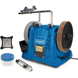 Affûteuse à Eau TIGER5000S - Moteur à induction 150W, Meule en corindon supérieur de ø 200mm, Dispositif universel - Pâte à poncer - Disque à poncer