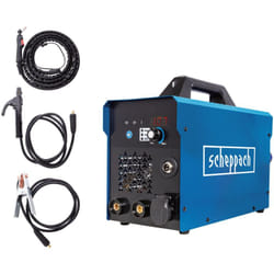 Scheppach - Poste à souder digital WSE4000CUT - Multi procédés tig mma 20/160A et Découpeur Plasma 10/40A - amps 230V Masque, Eletrodes et Buses