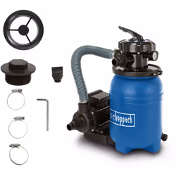 Le système de filtration pour piscine PSFA15 de Scheppach est idéale pour les petites piscines sans teneur en sel dans l'eau. ...