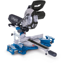 Scheppach Scie à onglet HM185 – 1400 W – Lame 185 mm – Largeur de coupe 240 mm – Lame inclinable à -45° – Laser de précision