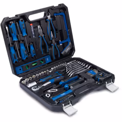 Composition du coffret de 97 outils WZK120 Le coffret multi outils WZK120 de Scheppach contient 97 outils convenablement rang ...