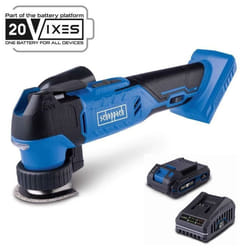 Scheppach Outil Multifonction Sans Fil Ixes 20v - C-mt40-x - 40000min-1 - Fixation Rapide - Multiples Positions - Idéal Pour Gaucher Ou Droitier - Vendue Sans Batterie Ni Chargeur