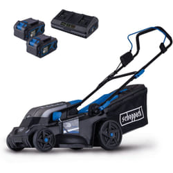 Scheppach - Tondeuse à gazon sans fil BC-MP380-X – ixes 20 v – Largeur de coupe 38 cm – Hauteur de coupe réglable sur 6 niveaux – Jardins 450 - 500