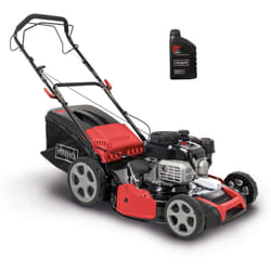 Scheppach Tondeuse à gazon à essence MS180-51 – Largeur de coupe 51 cm – Moteur à essence 4 temps 4,0 kW – 5,4 CV – Jardin jusqu’à 1600 m² – Réglage