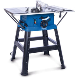 Scie circulaire de table HS254 – 240 v – 2200 w – Diamètre de scie ø 254 mm – Hauteur de coupe 85 mm – Démarrage progressif – Support inclus
