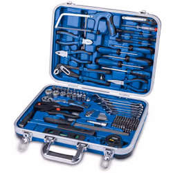 Coffret à outils pour bricoleurs Le coffret multi outils TB173 de Scheppach est une mallette à outils contenant 174 pièces. C ...