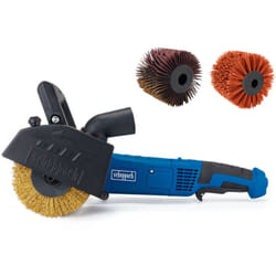 Scheppach - Décapeur à rouleaux MRS1300 - Surfaceuse extérieure - 1300 w - Vitesse réglable - Brosse métallique + brosse synthétique incluses