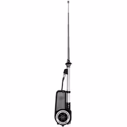 Antenne aile electrique automatique chrome 98cm - Contient : Antenne - tête d'antenne 0 - 30° - kit de câbles - pièces de fix ...