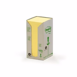 Post-It FT510110347, Carré, Jaune, Papier, 100%, BLUE ANGEL, 76 mm