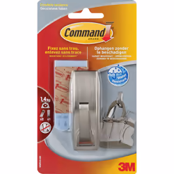 Command WMR02BNC, Intérieure et extérieure, Crochet pour serviette, Métallique, Métal, 1,4 kg, 1 pièce(s)
