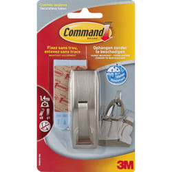 Command WMR02BNC crochet pour rangement à usage domestique Intérieure et extérieure Crochet pour serviette Métallique 1 pièce(s)
