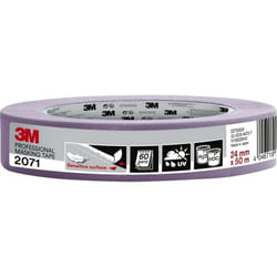 Ruban de masquage professionnel violet 3M 2071 surface sensible sans traces 60j L.50m Taille: 24 mm