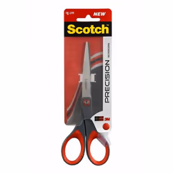 Scotch Précision, Adulte, Découpe droite, Unique, Gris, Rouge, Acier inoxydable, Ciseaux d'office
