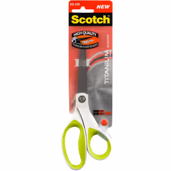 Scotch Titane, Découpe droite, Unique, Noir, Vert, Titane, Titane, Ciseaux d'office, Ambidextre