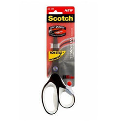 Scotch 1468TMX ciseaux à bouts ronds Universel Découpe droite Noir, Acier inoxydable, Blanc