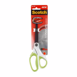 Scotch 7000034006, Adulte, Découpe droite, Unique, Vert, Titane, Ciseaux pour loisirs créatifs, Ciseaux d'office, Universel