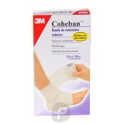 3M Coheban Bande Élastique Cohésive Blanche 10cm x 35m