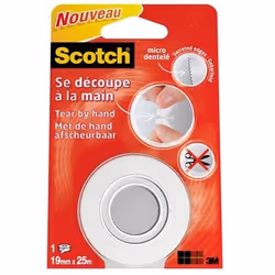 Scotch 61925RM, 25 m, Blanc, 19 mm, 22 g, 88 mm, 137 mm