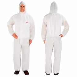 3M 4515 - L, Blanc, L, SML, Adulte, Unisexe, Fermeture à glissière