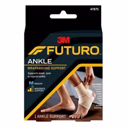 3M FUTURO 47875, Cheville, Support, M, Nylon, Polyester, Caoutchouc, Spandex, Beige, Athlétique