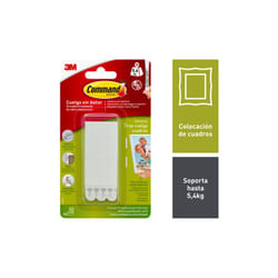 3M - Command Adhesive Picture Hanging Strips with Narrow Frame, Pack of 4 x 2 Narrow White Strips, Hanging Without Holes and Without Drilling