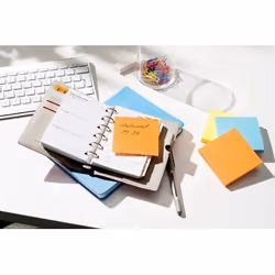 Post-It FT510283540 Carré Bleu, Vert, Orange, Rose, Jaune 100 feuilles Auto-adhésif