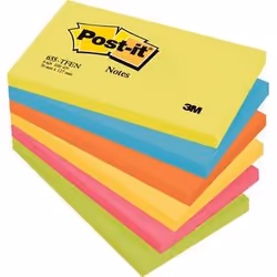 Post-It 655-TFEN, Rectangle, Multicolore, Papier, 127 mm, 76 mm, 100 feuilles