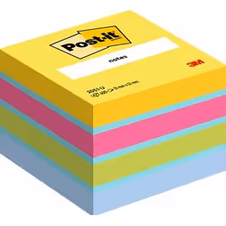 Post-It 2051-U, Carré, Bleu, Vert, Rose, Jaune, Papier, 51 mm, 51 mm, 400 feuilles