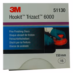 Le disque abrasif 3M Hookit Trizact P3000 est idéal pour l'élimination des défauts de peinture avant le polissage avec les sy ...