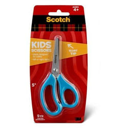 Scotch 1441B ciseaux à bouts ronds Universel Découpe droite Bleu, Acier inoxydable