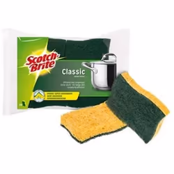 SCOTCH-BRITE Lot de 2 éponges grattantes efficacité longue durée - Vert