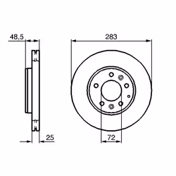 Disque de frein BOSCH 0 986 479 132 avant, ventilé, 1 pièce - Vue supplémentaire 7