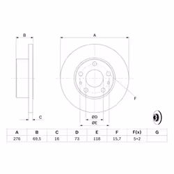 Disque de frein BOSCH 0 986 479 163 arrière, plein, 1 pièce - Vue supplémentaire 7