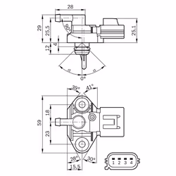 Capteur, pression de carburant BOSCH 0 261 230 093 - Vue supplémentaire 7