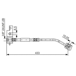 Flexible de frein BOSCH 1 987 476 149, gauche