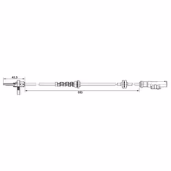 Capteur, vitesse de roue BOSCH 0 265 007 896 - Vue supplémentaire 7