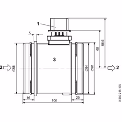 débitmètre de masse d'air BOSCH 0 280 218 175 - Vue supplémentaire 6