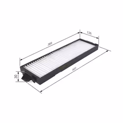 Filtre d'habitacle (filtre à pollen) BOSCH 1 987 432 096 - Vue supplémentaire 7