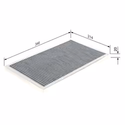 Filtre d'habitacle (filtre à pollen) BOSCH 1 987 432 333 - Vue supplémentaire 7
