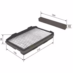 Filtre d'habitacle (filtre à pollen) BOSCH 1 987 432 401 - Vue supplémentaire 6