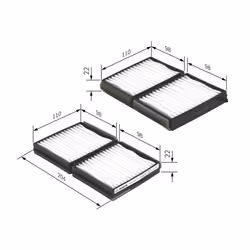 Filtre d'habitacle (filtre à pollen) BOSCH 1 987 432 117 - Vue supplémentaire 6