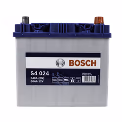 Bosch Batterie S4024 540A 60Ah, 60 Ah, 12 V, 540 A, Voiture, B00, Bleu, Blanc