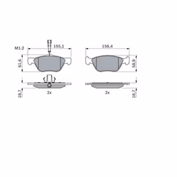 Jeu de plaquettes de frein BOSCH 0 986 494 004, avant - Vue supplémentaire 6