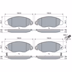 Jeu de plaquettes de frein BOSCH 0 986 494 037, avant - Vue supplémentaire 6