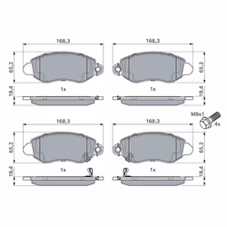 Jeu de plaquettes de frein BOSCH 0 986 494 047, avant - Vue supplémentaire 6