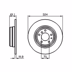 Disque de frein BOSCH 0 986 478 095 arrière, plein, à haute teneur en carbone, 1 pièce - Vue supplémentaire 7